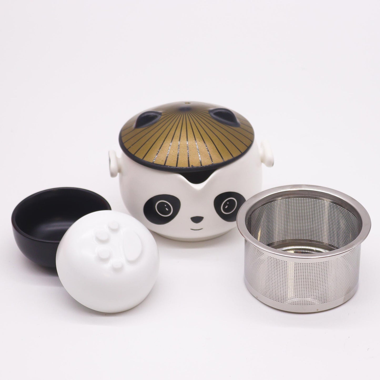 Panda Tea Set with Two Cups and Travel Case